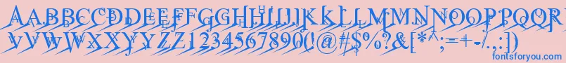 JeanSpliceLoleft Font – Blue Fonts on Pink Background