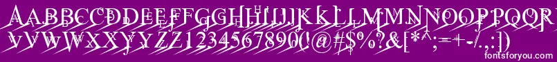 JeanSpliceLoleft Font – White Fonts on Purple Background