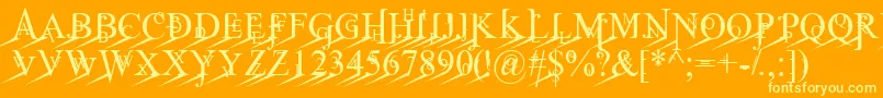 JeanSpliceLoleft Font – Yellow Fonts on Orange Background