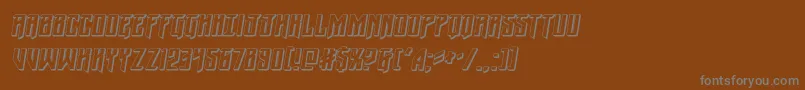 Wintersolstice3Dital-fontti – harmaat kirjasimet ruskealla taustalla
