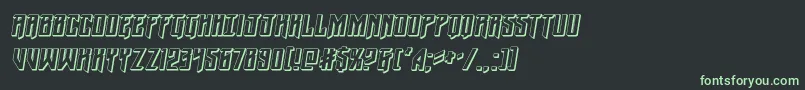 フォントWintersolstice3Dital – 黒い背景に緑の文字