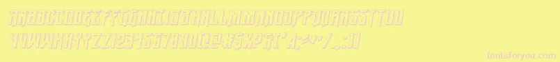 Wintersolstice3Dital Font – Pink Fonts on Yellow Background