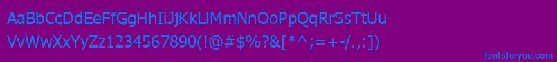 WebtamilNormal Font – Blue Fonts on Purple Background