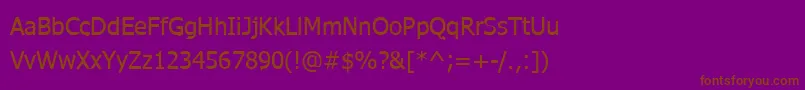 WebtamilNormal Font – Brown Fonts on Purple Background