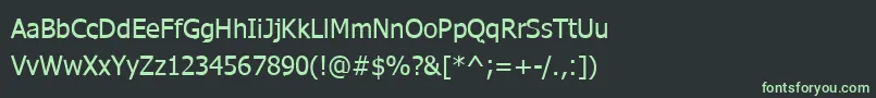 Fonte WebtamilNormal – fontes verdes em um fundo preto