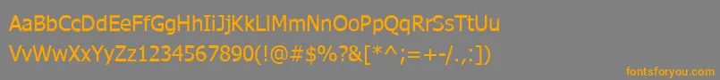 Czcionka WebtamilNormal – pomarańczowe czcionki na szarym tle