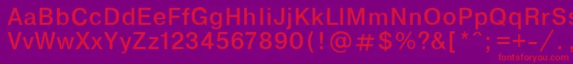 フォントEncyclopaediaPlain.001.001 – 紫の背景に赤い文字