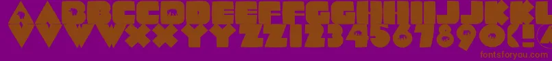 Mammothishcaps Font – Brown Fonts on Purple Background