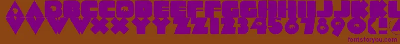 Mammothishcaps Font – Purple Fonts on Brown Background