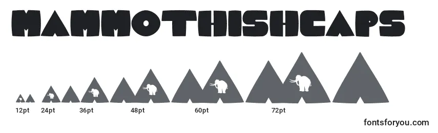 Размеры шрифта Mammothishcaps
