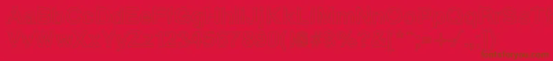 ArenaOutline Font – Brown Fonts on Red Background