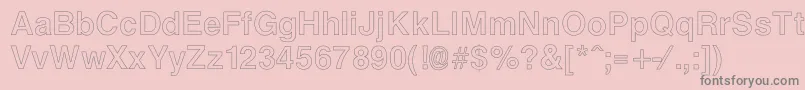 ArenaOutline Font – Gray Fonts on Pink Background