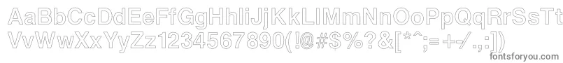 Шрифт ArenaOutline – серые шрифты на белом фоне