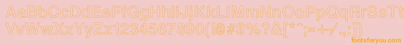 ArenaOutline Font – Orange Fonts on Pink Background