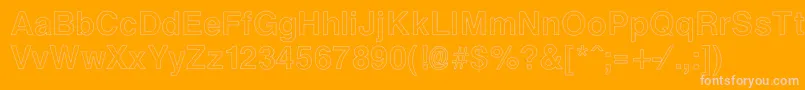 Lisätietoja ArenaOutline-fontista ArenaOutline-fontti – vaaleanpunaiset fontit oranssilla taustalla