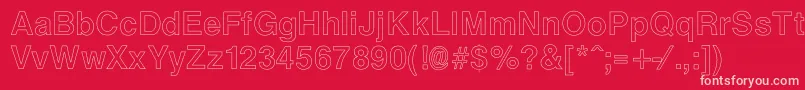 ArenaOutline Font – Pink Fonts on Red Background