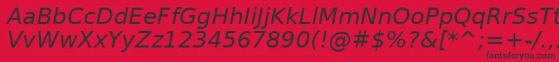Verait Font – Black Fonts on Red Background