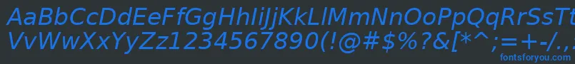 Verait Font – Blue Fonts on Black Background