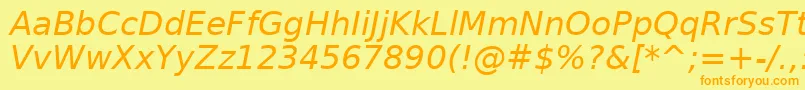 Verait Font – Orange Fonts on Yellow Background