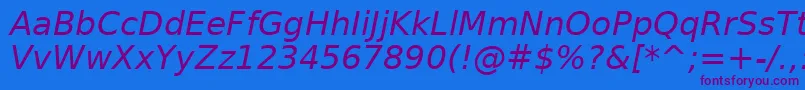 Verait Font – Purple Fonts on Blue Background