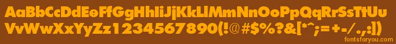 FuturistExtraheavyRegular Font – Orange Fonts on Brown Background