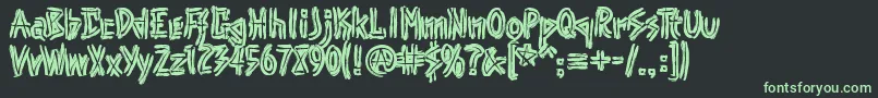 Punk Font – Green Fonts on Black Background