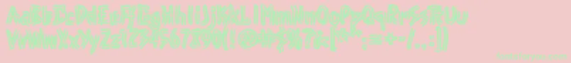 Punk Font – Green Fonts on Pink Background