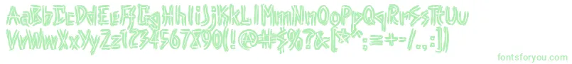 Police Punk – polices vertes sur fond blanc