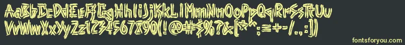 Punk Font – Yellow Fonts on Black Background