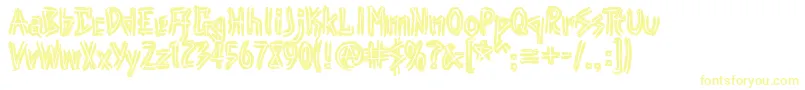 Czcionka Punk – żółte czcionki