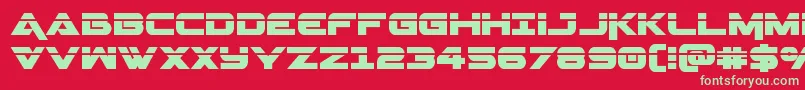 Шрифт Geminalaser – зелёные шрифты на красном фоне