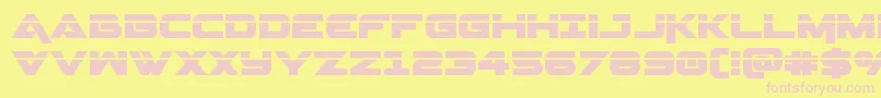 Geminalaser Font – Pink Fonts on Yellow Background