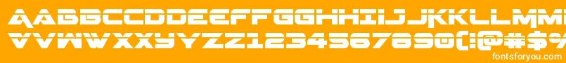 Geminalaser Font – White Fonts on Orange Background