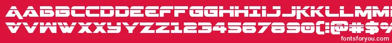 Geminalaser Font – White Fonts on Red Background