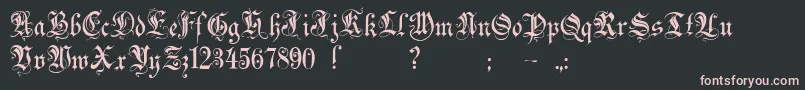 Zenda Font – Pink Fonts on Black Background