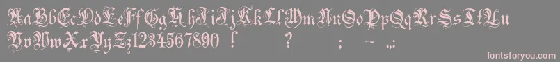 フォントZenda – 灰色の背景にピンクのフォント