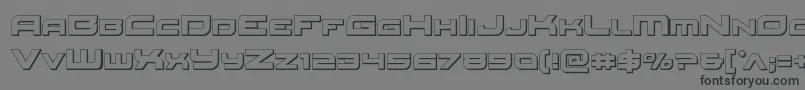 Redrocket3D Font – Black Fonts on Gray Background