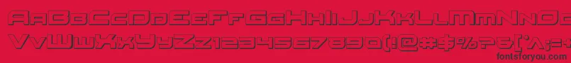 Redrocket3D Font – Black Fonts on Red Background