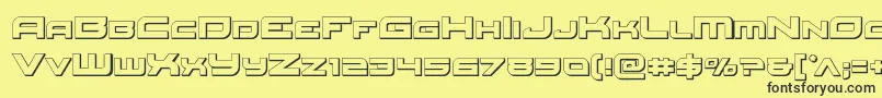 Redrocket3D Font – Black Fonts on Yellow Background