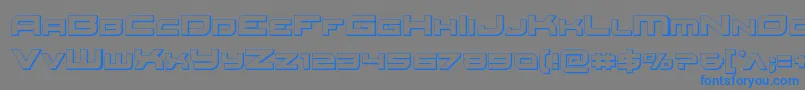 Redrocket3D Font – Blue Fonts on Gray Background