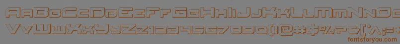Redrocket3D Font – Brown Fonts on Gray Background