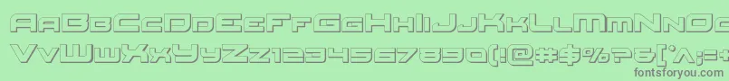 Redrocket3D Font – Gray Fonts on Green Background