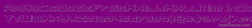 Redrocket3D Font – Gray Fonts on Purple Background