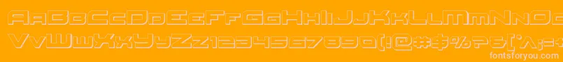Redrocket3D Font – Pink Fonts on Orange Background