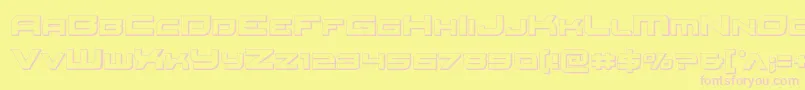 Redrocket3D Font – Pink Fonts on Yellow Background