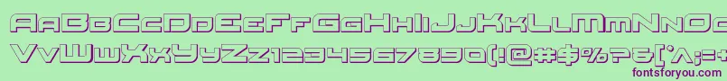 Redrocket3D Font – Purple Fonts on Green Background