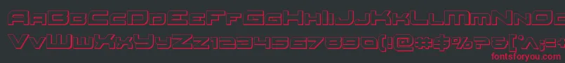 Fonte Redrocket3D – fontes vermelhas em um fundo preto
