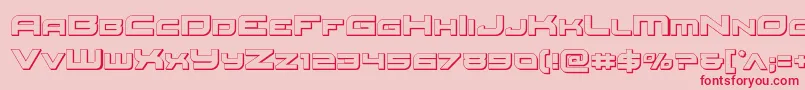 Redrocket3D Font – Red Fonts on Pink Background