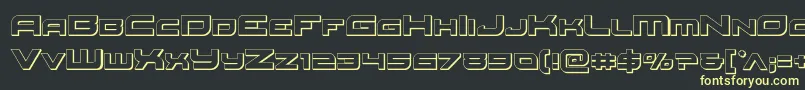 Redrocket3D Font – Yellow Fonts on Black Background