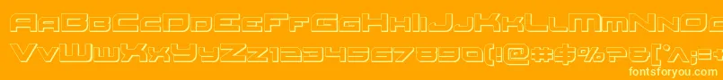 Redrocket3D Font – Yellow Fonts on Orange Background